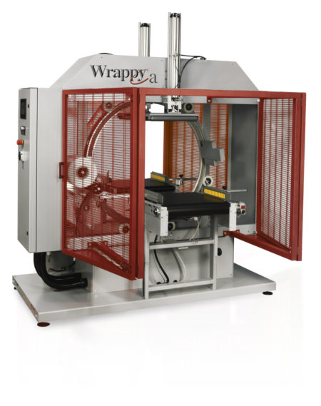WRAPPY A Envolvedora Orbital Horizontal Automática Maquina automática de anillo giratorio para envolver en espiral con film extensible.